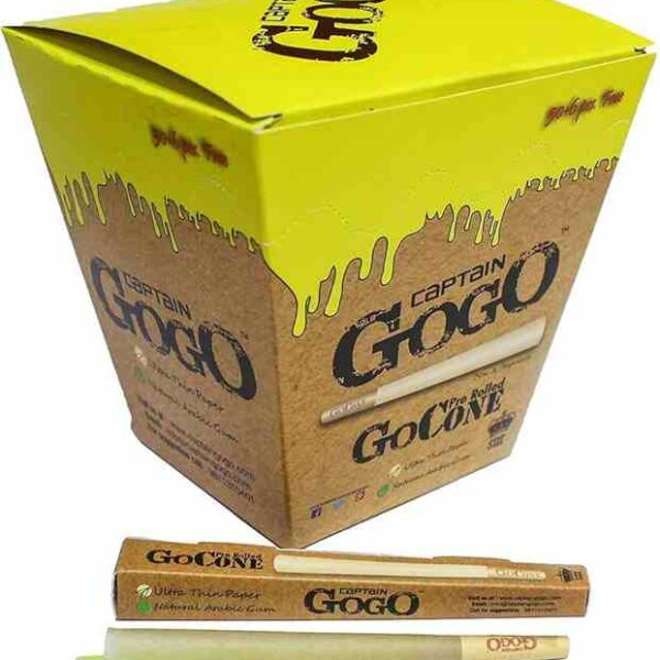 ILH Captain GOGO Pre Rolled Paper -Brown/Perfect Roll/Smoking Roll/King Size/Filter Paper/Pre Rolled Cone-50 + 6 Piece Free